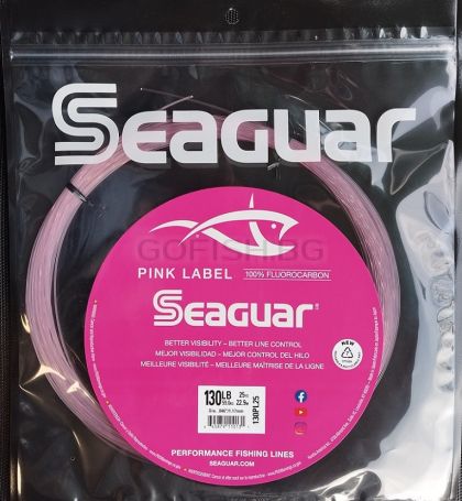 Seaguar 100% Fluorocarbon PINK Label Tuna Edition