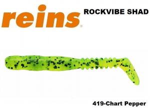 REINS Rockvibe Shad 2" #419 Chart Pepper