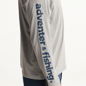 Adventer Fishing Limestone Hooded T-shirt with long sleeves