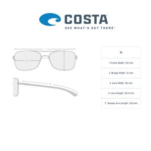 Очила Costa LORETO Rose Gold frame Gray mirror 580P
