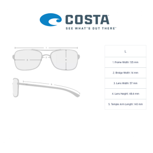 Costa PELI - Brash Gold frame Green Mirror 580P