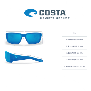 Очила Costa DIEGO Wetlands frame, Green Mirror 580G