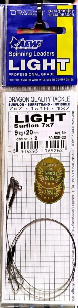 Метален повод Dragon A.F.W. 7x7 Surflon LIGHT - 2бр.