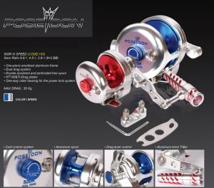 Mултипликатор Next Poseidon 500R  II speed -дясна ръка -Silver/Blue