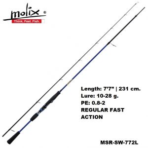 Въдица Molix Skirmjan Evo 7'7"  - 2 pcs 2,31m. 10-28gr. - MSR-SW-772L