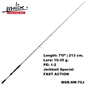 Въдица Molix Skirmjan Evo Spinning 7'0  2.13m.10-35gr. - MSR-SW-70J